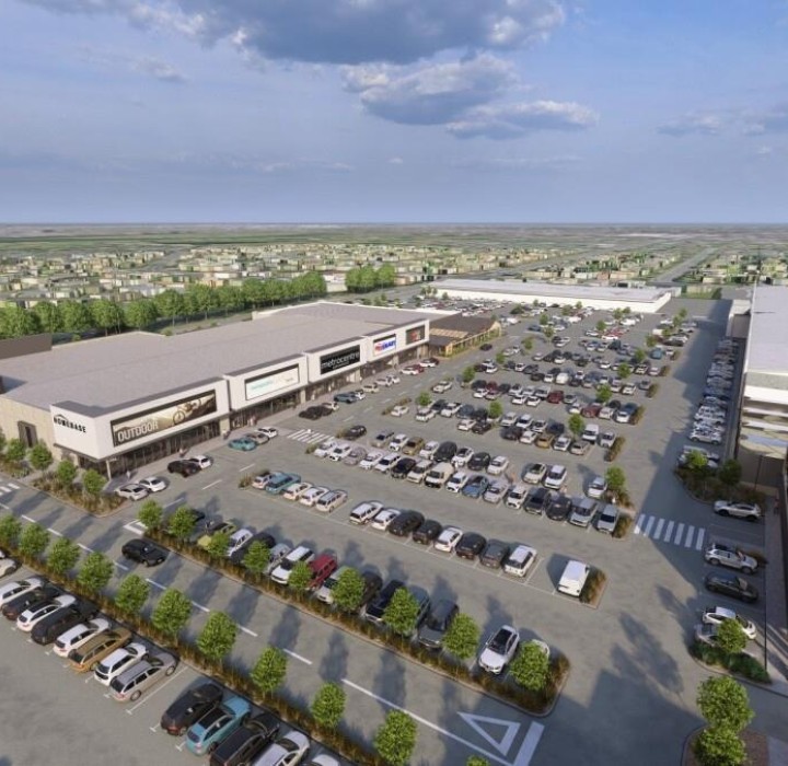 Artistic render of parking at homebase christchurch